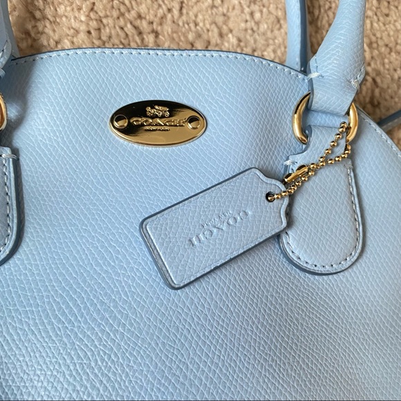 Like New! Authentic coach baby blue katy satchel - Picture 8 of 9